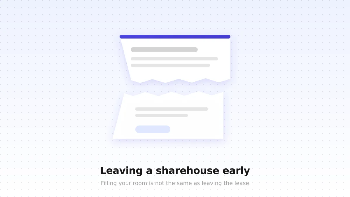 A lease document torn across the middle
